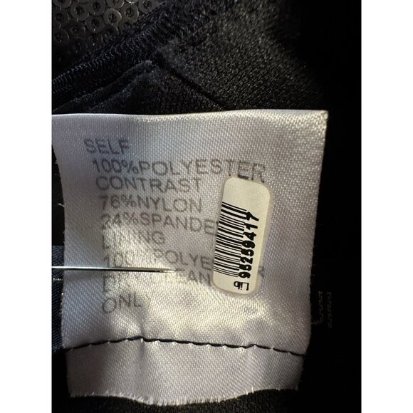 Tadashi Dress 6 Black Metallic Sequin Stretch Sheath Wedding Party Cruise Event - Picture 9 of 13